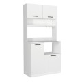 Έπιπλο κουζίνας Tuco 2 Megapap χρώμα λευκό 90x40x180εκ.