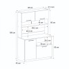 Έπιπλο κουζίνας Tuco 2 Megapap χρώμα λευκό 90x40x180εκ.