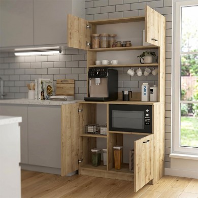 Έπιπλο κουζίνας Tuco 2 Megapap χρώμα sapphire oak 90x40x180εκ.