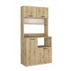 Έπιπλο κουζίνας Tuco 2 Megapap χρώμα sapphire oak 90x40x180εκ.