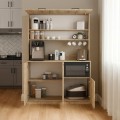 Tuco 3 Megapap melamine kitchen furniture in sapphire oak color 123.8x40x180cm.