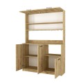 Tuco 3 Megapap melamine kitchen furniture in sapphire oak color 123.8x40x180cm.
