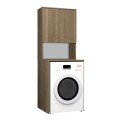 Cozen Megapap melamine washing machine furniture in walnut color 65x60x178cm.