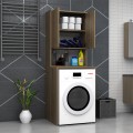 Cozen Megapap melamine washing machine furniture in walnut color 65x60x178cm.