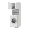 Femur Megapap melamine laundry machine cabinet in white color 66x55x180cm.
