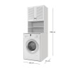 Femur Megapap melamine laundry machine cabinet in white color 66x55x180cm.