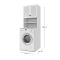 Έπιπλο πλυντηρίου Femur Megapap χρώμα λευκό 66x55x180εκ.