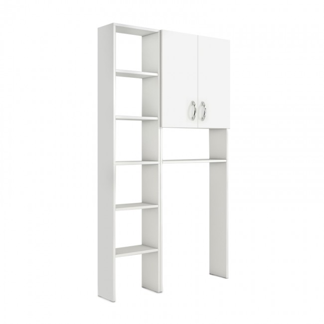 Έπιπλο πλυντηρίου Make Megapap χρώμα λευκό 96x20x180εκ.