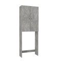 Romme Megapap melamine laundry machine cabinet in concrete grey color 65x27,1x180cm.