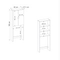 Romme Megapap melamine laundry machine cabinet in concrete grey color 65x27,1x180cm.