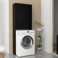 Romme Megapap melamine laundry machine cabinet in black color 65x27,1x180cm.