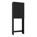 Romme Megapap melamine laundry machine cabinet in black color 65x27,1x180cm.