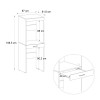 Έπιπλο πλυντηρίου - στεγνωτηρίου Fika Megapap χρώμα sapphire oak 67x61,8x198,5εκ.