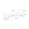Έπιπλο τηλεόρασης Acnes Megapap χρώμα μαύρο - καρυδί 160x40x53εκ. Έπιπλο τηλεόρασης Acnes Megapap χρώμα μαύρο - καρυδί 160x40x53εκ.