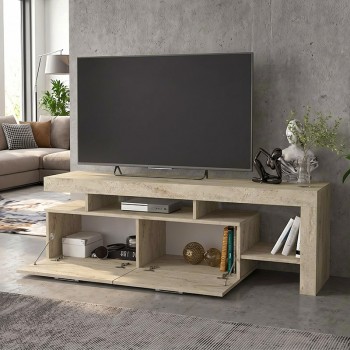 Έπιπλο τηλεόρασης Acnes Megapap χρώμα travertine 160x40x53εκ.