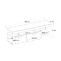 Acnes Megapap melamine tv stand in travertine color 160x40x53cm.