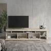 Έπιπλο τηλεόρασης Acnes Megapap χρώμα travertine 220x40x52εκ.