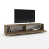 Ahenk Megapap melamine tv stand in walnut color 160x31,3x32,9cm.