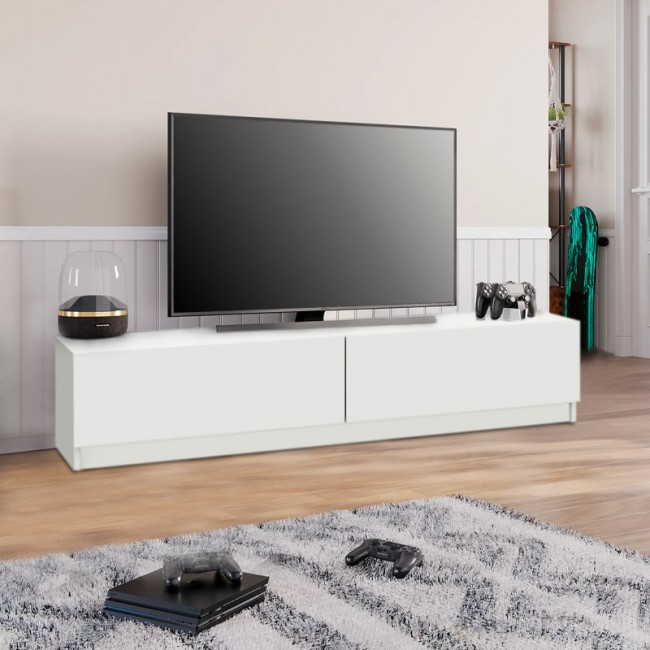 Έπιπλο τηλεόρασης Ahenk Megapap χρώμα λευκό 160x31,3x32,9εκ.