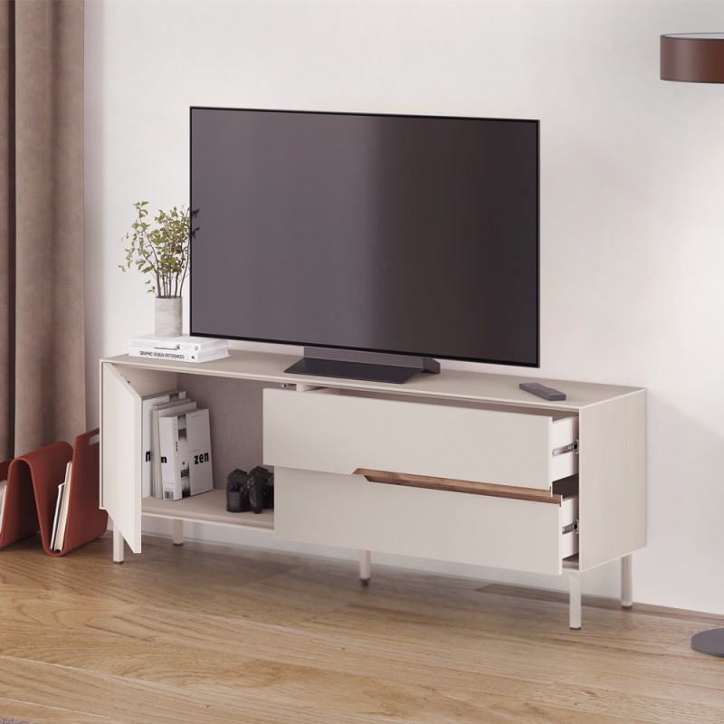 Arch Megapap melamine tv stand in sandstone color 150x35x56.5cm.