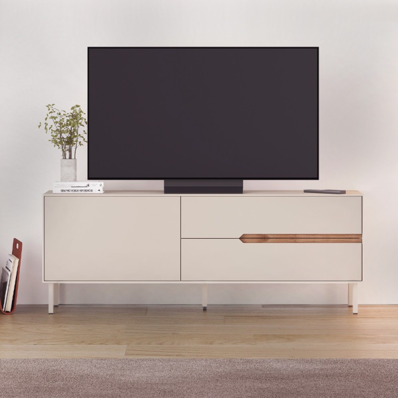Arch Megapap melamine tv stand in sandstone color 150x35x56.5cm.