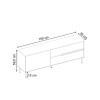 Έπιπλο τηλεόρασης Arch Megapap χρώμα sandstone 150x35x56,5εκ.