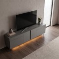 Arlen Megapap melamine TV stand with Rgb Led  in anthracite color 180x32x50cm.