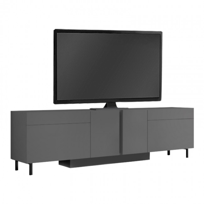 Έπιπλο τηλεόρασης Arlen Megapap με Led Rgb χρώμα ανθρακί 180x32x50εκ.