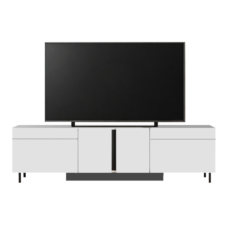 Arlen Megapap melamine TV stand with Rgb Led  in white color 180x32x50cm.