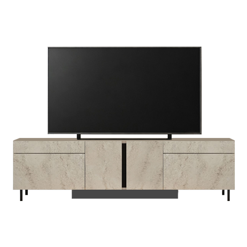 Arlen Megapap melamine TV stand with Rgb Led  in travertine color 180x32x50cm.