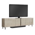 Arlen Megapap melamine TV stand with Rgb Led  in travertine color 180x32x50cm.