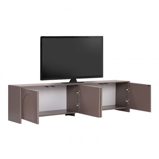 Έπιπλο τηλεόρασης Aurelia Megapap χρώμα μόκα 180x32x45εκ.