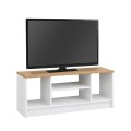 Έπιπλο τηλεόρασης Bahama Megapap χρώμα λευκό - sapphire oak 120x35x46,5εκ.