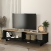 Έπιπλο τηλεόρασης Bohema Megapap χρώμα μαύρο - sepet oak 180x47x45,6εκ. Έπιπλο τηλεόρασης Bohema Megapap χρώμα μαύρο - sepet oak 180x47x45,6εκ.