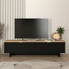 Έπιπλο τηλεόρασης Bohema Megapap χρώμα μαύρο - sepet oak 180x47x45,6εκ. Έπιπλο τηλεόρασης Bohema Megapap χρώμα μαύρο - sepet oak 180x47x45,6εκ.