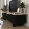 Έπιπλο τηλεόρασης Bohema Megapap χρώμα μαύρο - sepet oak 180x47x45,6εκ. Έπιπλο τηλεόρασης Bohema Megapap χρώμα μαύρο - sepet oak 180x47x45,6εκ.