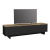 Έπιπλο τηλεόρασης Bohema Megapap χρώμα μαύρο - sepet oak 180x47x45,6εκ. Έπιπλο τηλεόρασης Bohema Megapap χρώμα μαύρο - sepet oak 180x47x45,6εκ.