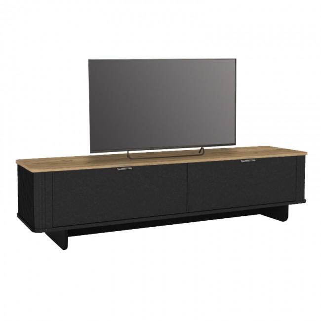 Έπιπλο τηλεόρασης Bohema Megapap χρώμα μαύρο - sepet oak 180x47x45,6εκ. Έπιπλο τηλεόρασης Bohema Megapap χρώμα μαύρο - sepet oak 180x47x45,6εκ.
