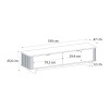 Έπιπλο τηλεόρασης Bohema Megapap χρώμα μαύρο - sepet oak 180x47x45,6εκ. Έπιπλο τηλεόρασης Bohema Megapap χρώμα μαύρο - sepet oak 180x47x45,6εκ.