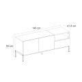 Έπιπλο τηλεόρασης Cailin Megapap χρώμα sandstone - sepet oak 140x41,8x55εκ.