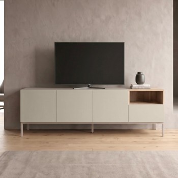 Έπιπλο τηλεόρασης Cailin Megapap χρώμα sandstone - sepet oak 180x41,8x55εκ.
