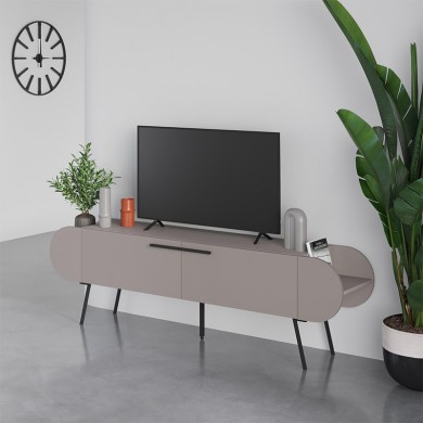 Capsule Megapap melamine TV furniture in light mocha color 195x37,4x57,5cm.