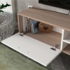 Ceren Megapap melamine TV stand in white - cordoba color 149,5x31x131,6cm.