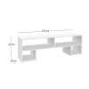 Dabi Megapap melamine tv furniture in white color 150x30x40cm.