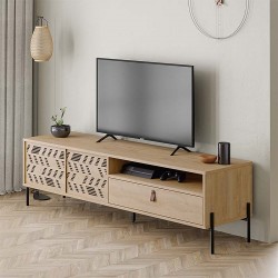 Έπιπλο τηλεόρασης Dionysos Megapap χρώμα φυσικό οξιάς 170x45x48,6εκ.