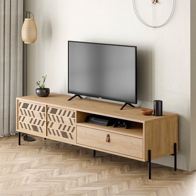 Dionysos Megapap melamine TV furniture in oak color 170x45x48,6cm.