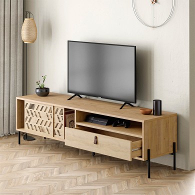 Dionysos Megapap melamine TV furniture in oak color 170x45x48,6cm.