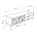 Dionysos Megapap melamine TV furniture in oak color 170x45x48,6cm.