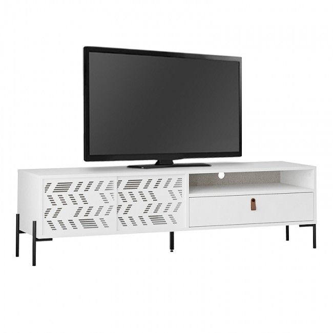 Έπιπλο τηλεόρασης Dionysos Megapap χρώμα λευκό 170x45x48,6εκ.