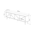Dune Megapap melamine tv stand in light walnut color 180x29,6x50cm.